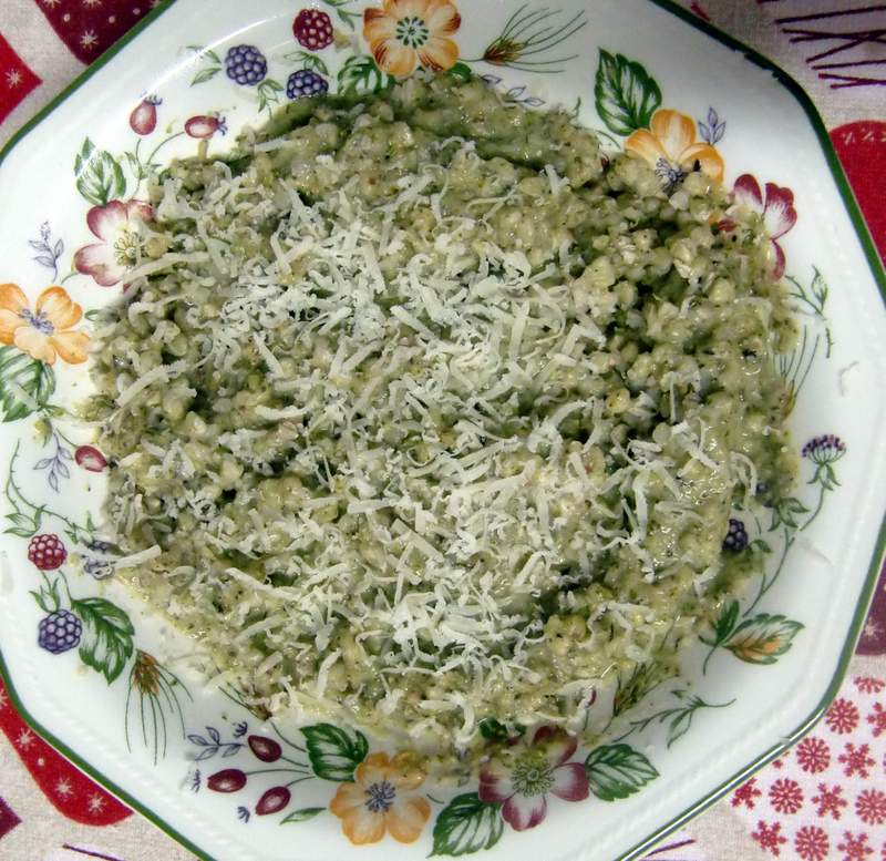 grano saraceno e salsa broccoli